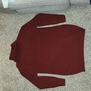 Red Turtleneck sweater dress with pockets size M